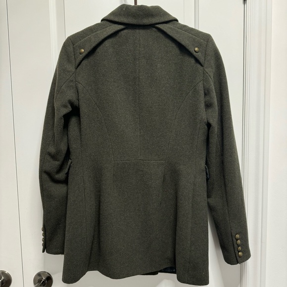 BNWOT Superdry wool peacoat is army green - size xs - Picture 9 of 13
